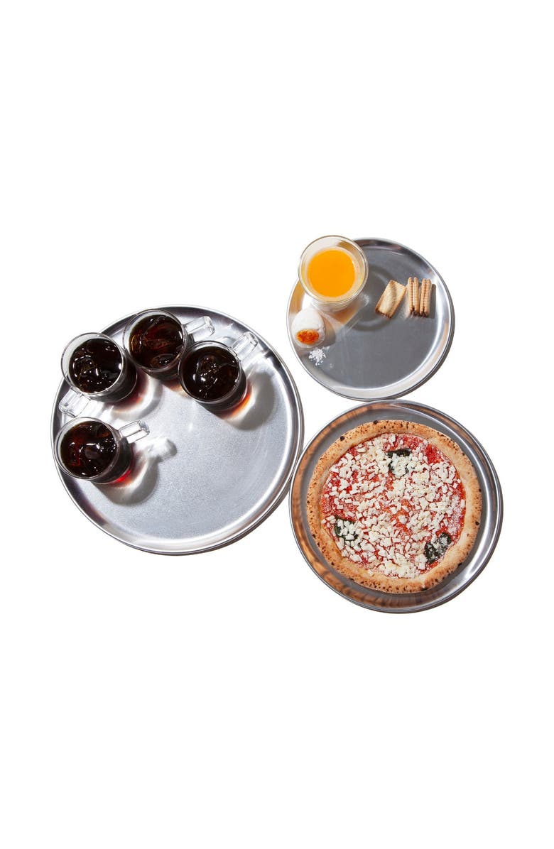 PUEBCO Aluminum Round Tray, Alternate, color, Silver
