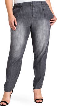 Standards
Practices Louise High Rise Pleat Denim Crop Pants