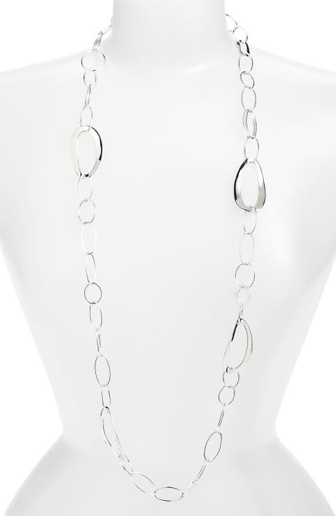 'Cherish' Wavy Oval Chain Necklace