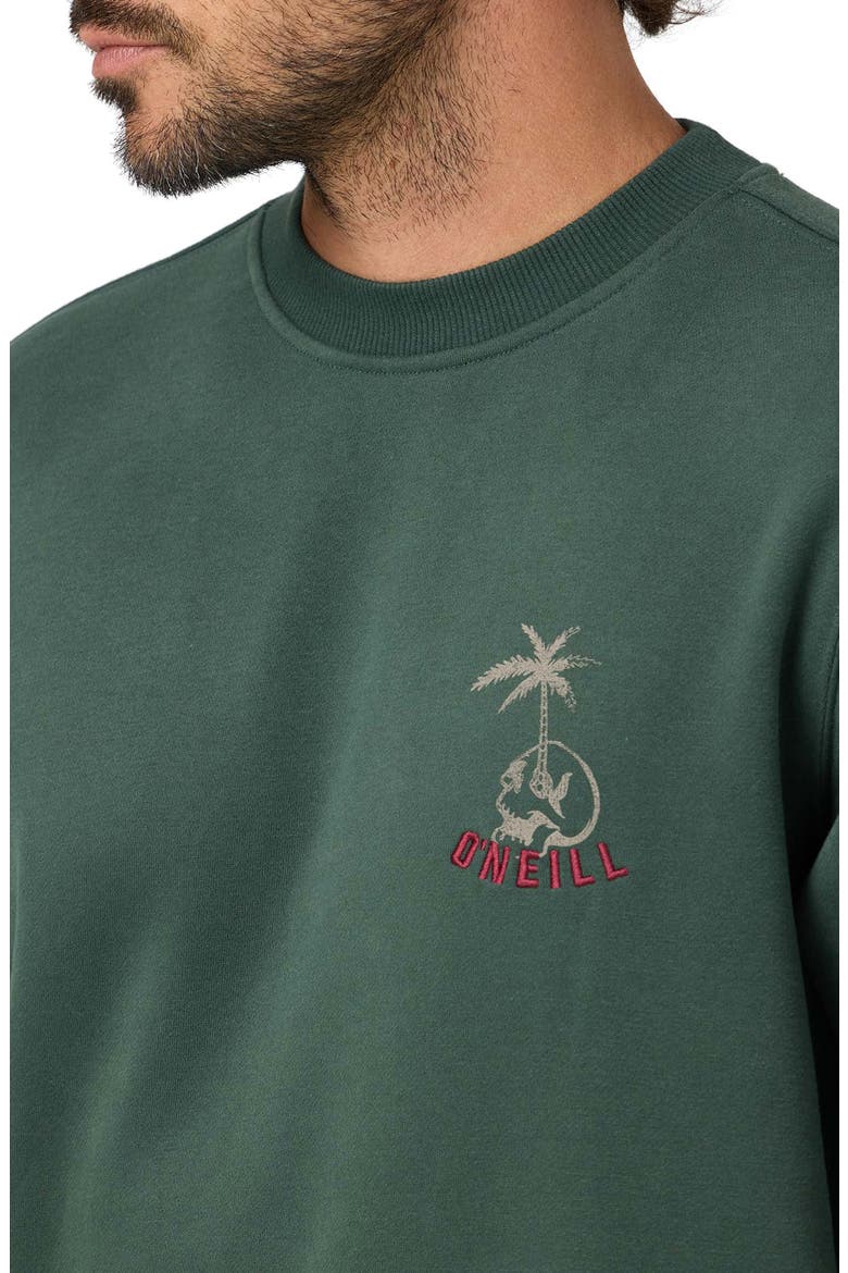 Cutback Classic Embroidered Crewneck Sweatshirt, Alternate, color, HUNTER GREEN