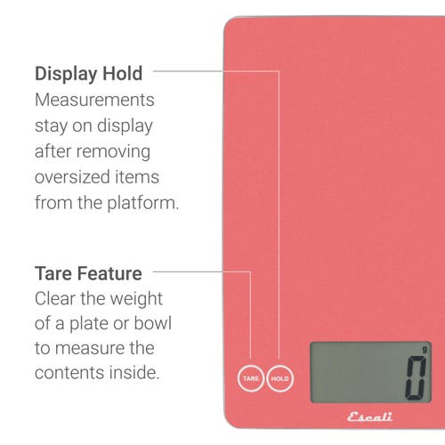 Escali Arti Glass Digital Scale In Pink
