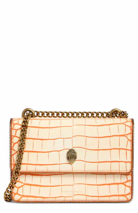 Kurt Geiger London Small Shoreditch Croc Embossed Leather Convertible Crossbody Bag