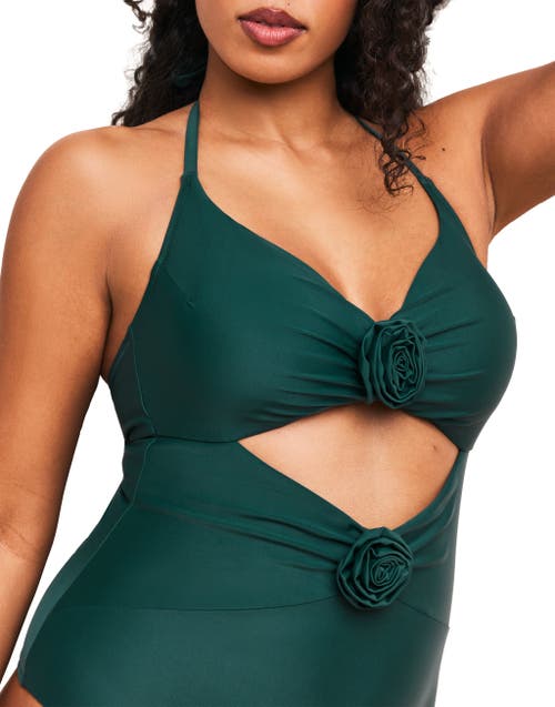 Shop Adore Me Zola Swimwear One Piece Swimsuit In Dark Green