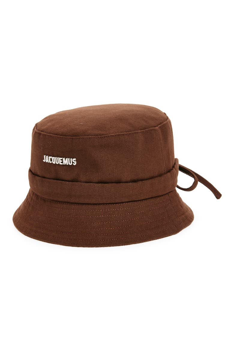 Le Bob Gadjo Drawstring Bucket Hat, Main, color, BROWN 850