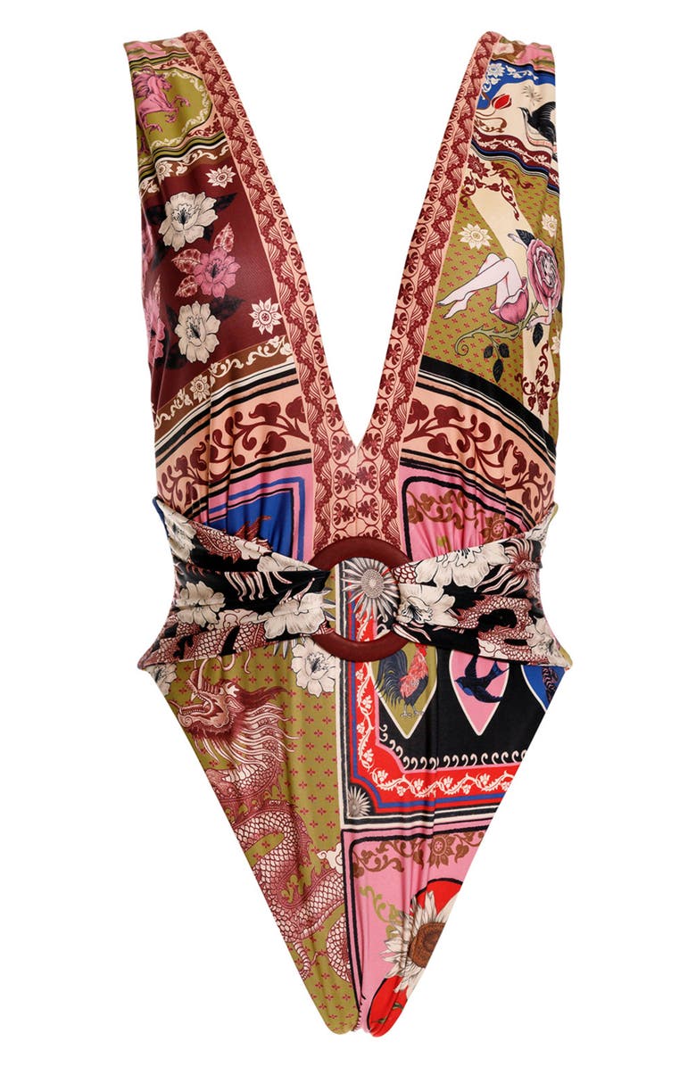 Agua Bendita Ina One-Piece Swimsuit, Alternate, color, Red Multi