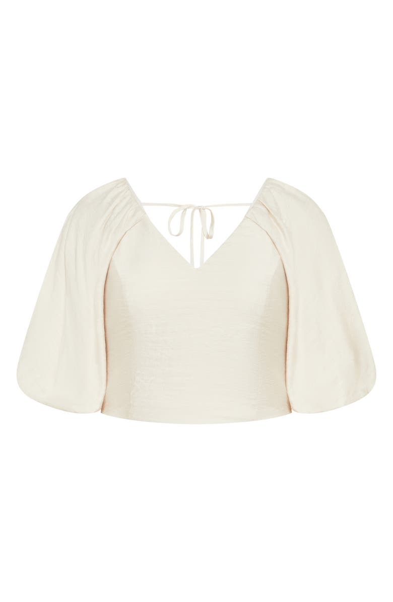 City Chic Peta Crop Top, Alternate, color, Oat