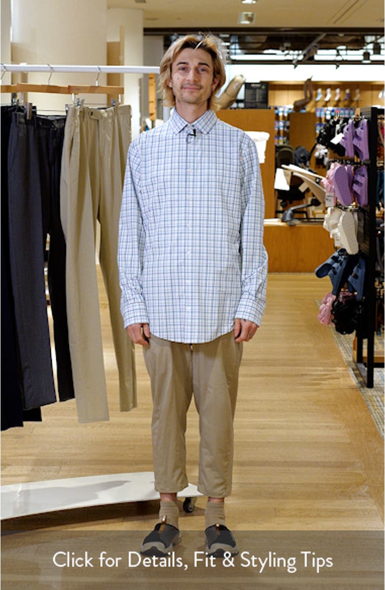 Leeward Trim Fit Plaid Button-Up Shirt, sales video thumbnail