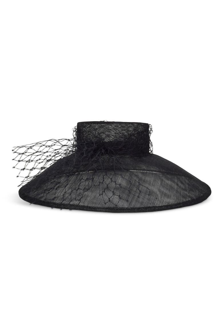 Joan Hemp Mesh Sun Hat, Alternate, color, BLACK