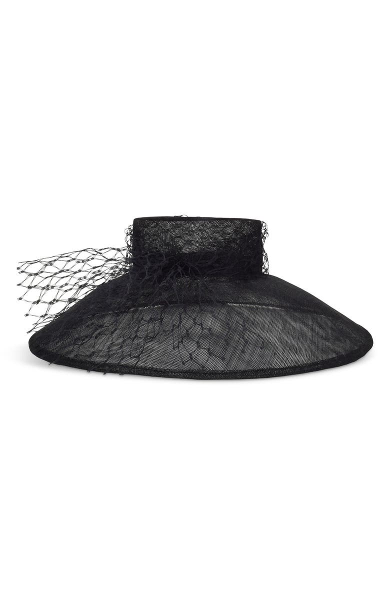 Gigi Burris Millinery Joan Hemp Mesh Sun Hat, Alternate, color, Black