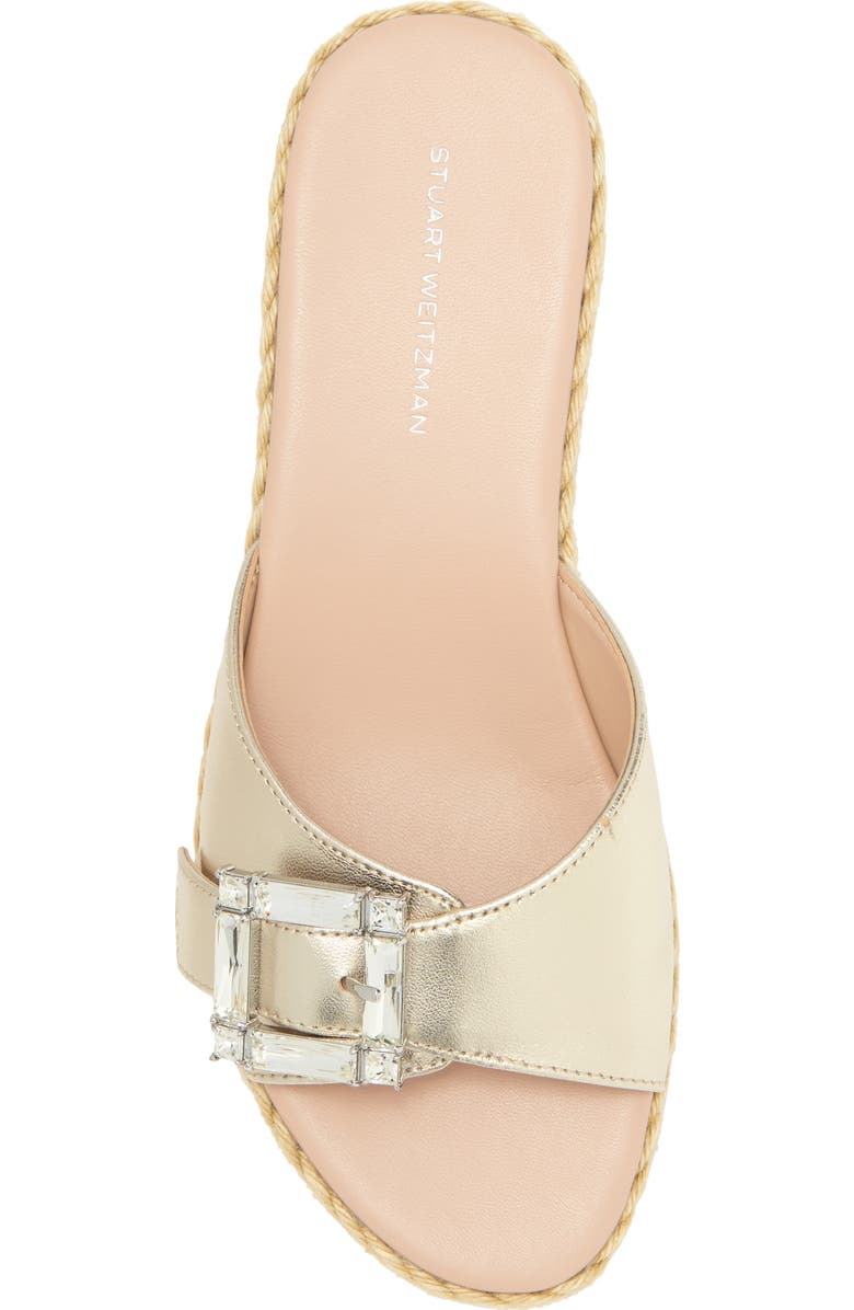 Stuart Weitzman June 75 Wedge Slide Sandal, Alternate, color, Platino