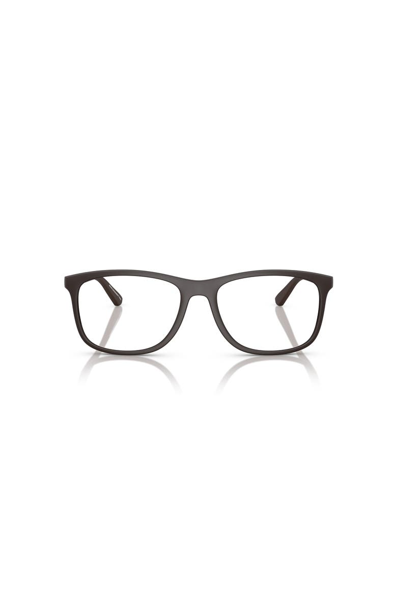 53mm Rectangle optical glasses, Alternate, color, Brown