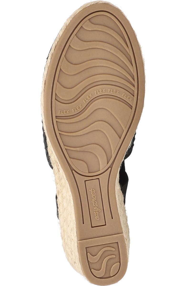 EASY STREET Taffy Slingback Espadrille Wedge Sandal, Alternate, color, Black