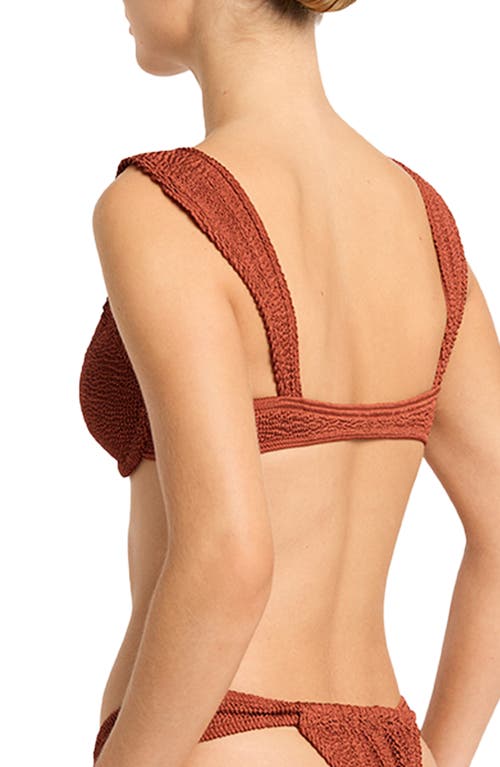 Bondeye Bond-eye Georgia Balconette Underwire Bikini Top In Bronze Shimmer