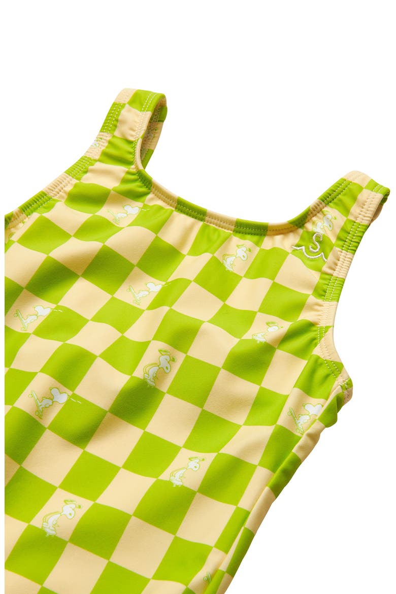 Kids' One-Piece Swimsuit, Alternate, color, LIME
