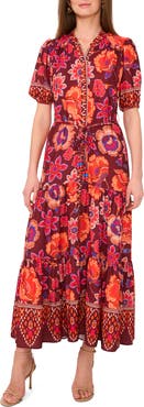 Vince Camuto Floral Tiered Maxi Dress
