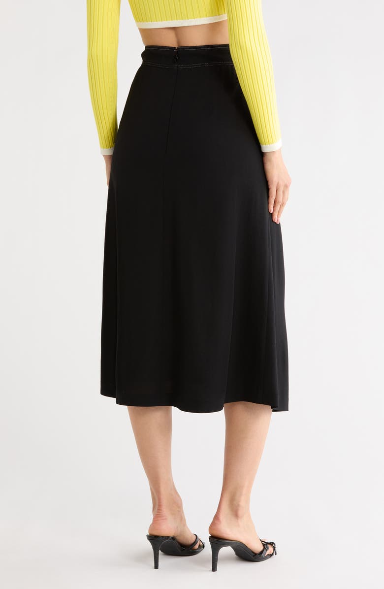 Longchamp Midi Skirt, Alternate, color, Black