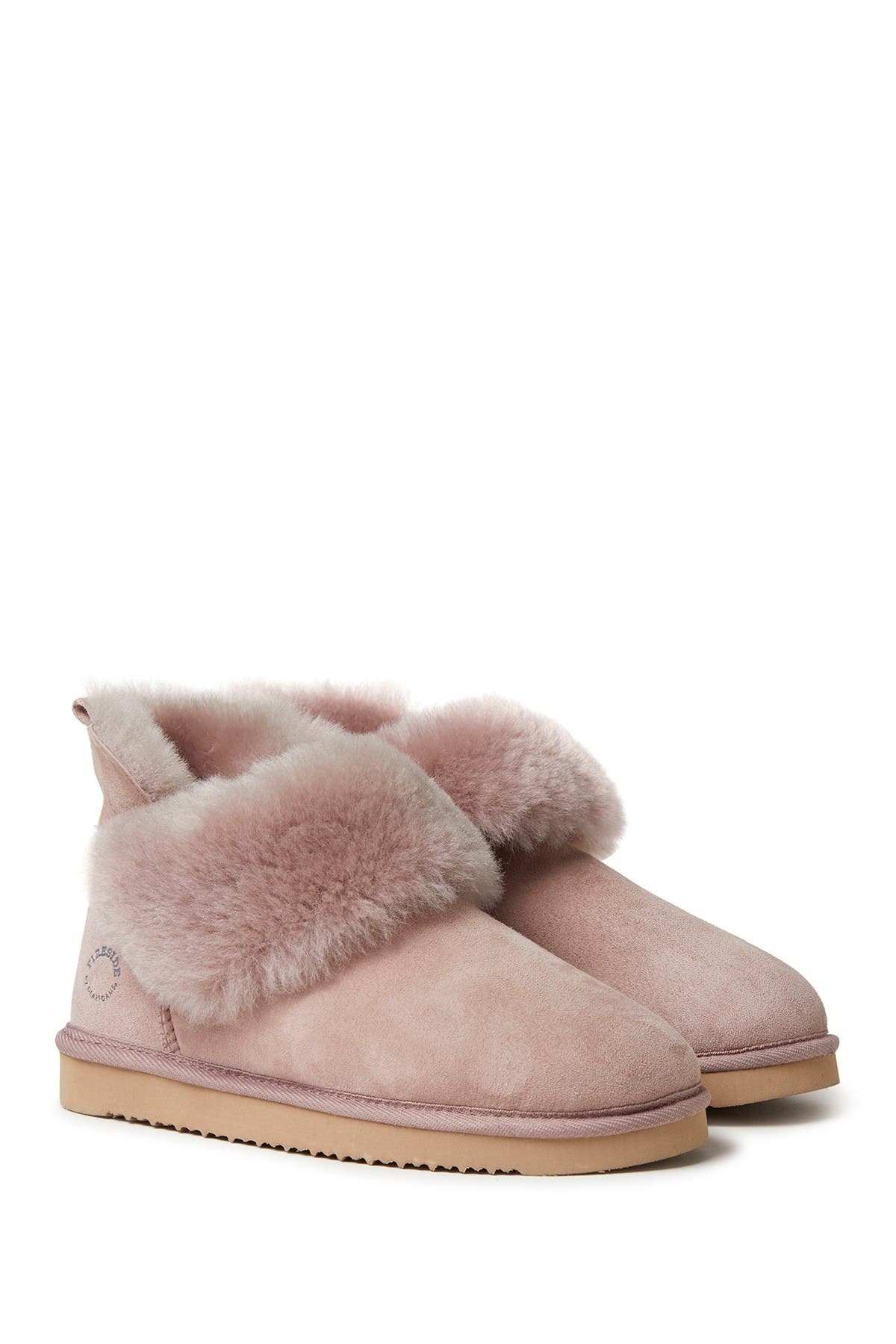 Fireside Perth Genuine Shearling Foldover Boot, Alternate, color, DUSTY PINK