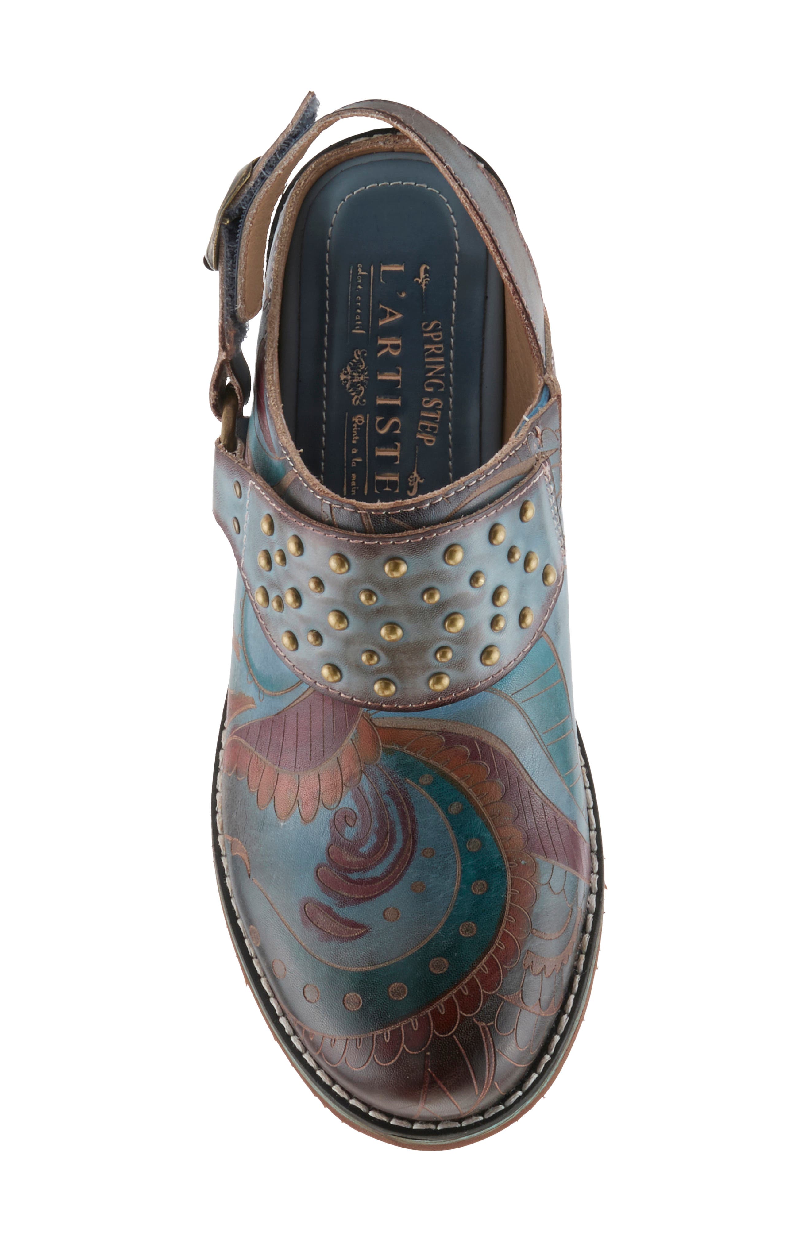 Daytona Studded Slingback Mule, Alternate, color, BLUE MULTI