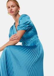 Whistles Delilah Satin Pleat Dress