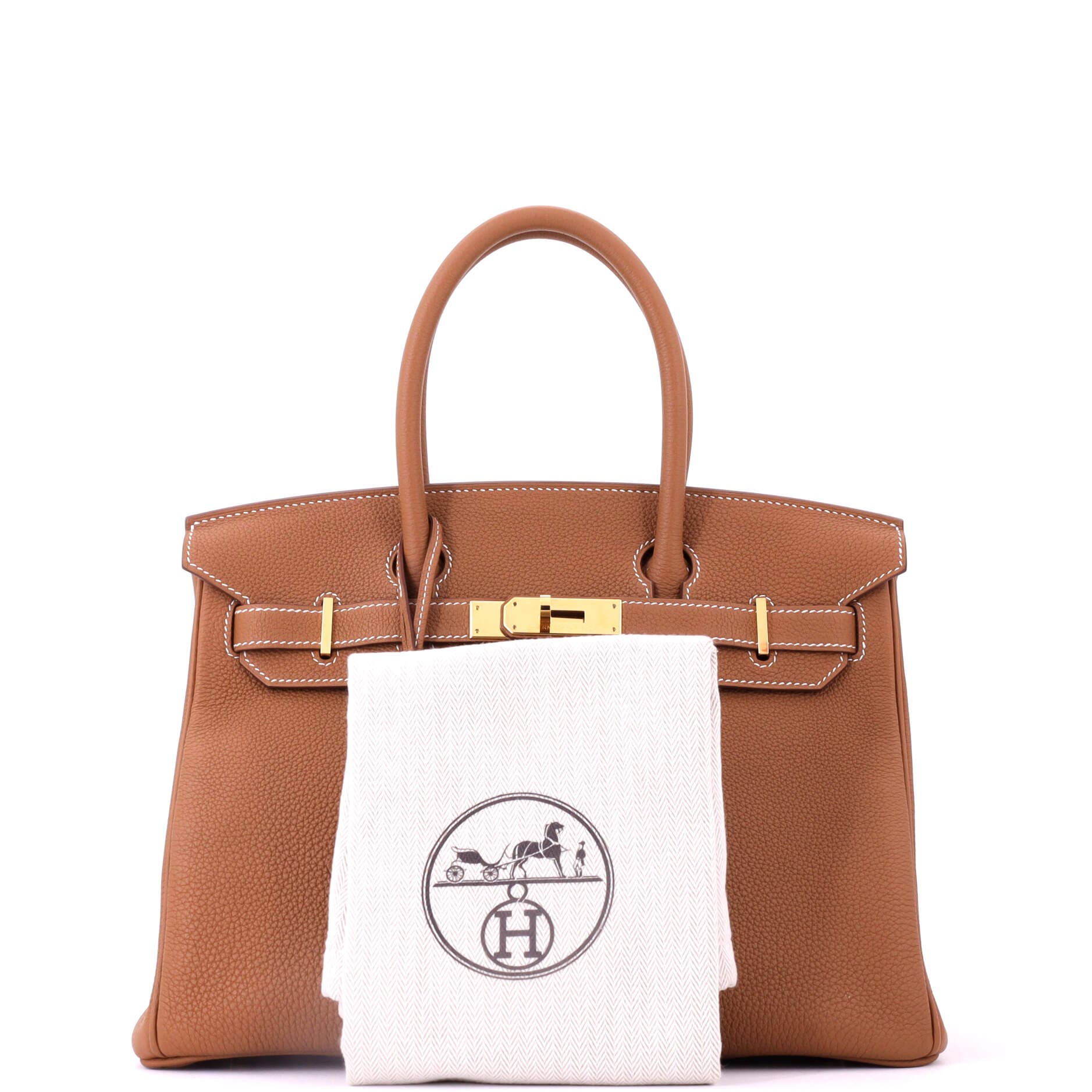 Pre-Owned Hermes Birkin Handbag Brown Togo with Gold Hardware 30, Alternate, color, Gold