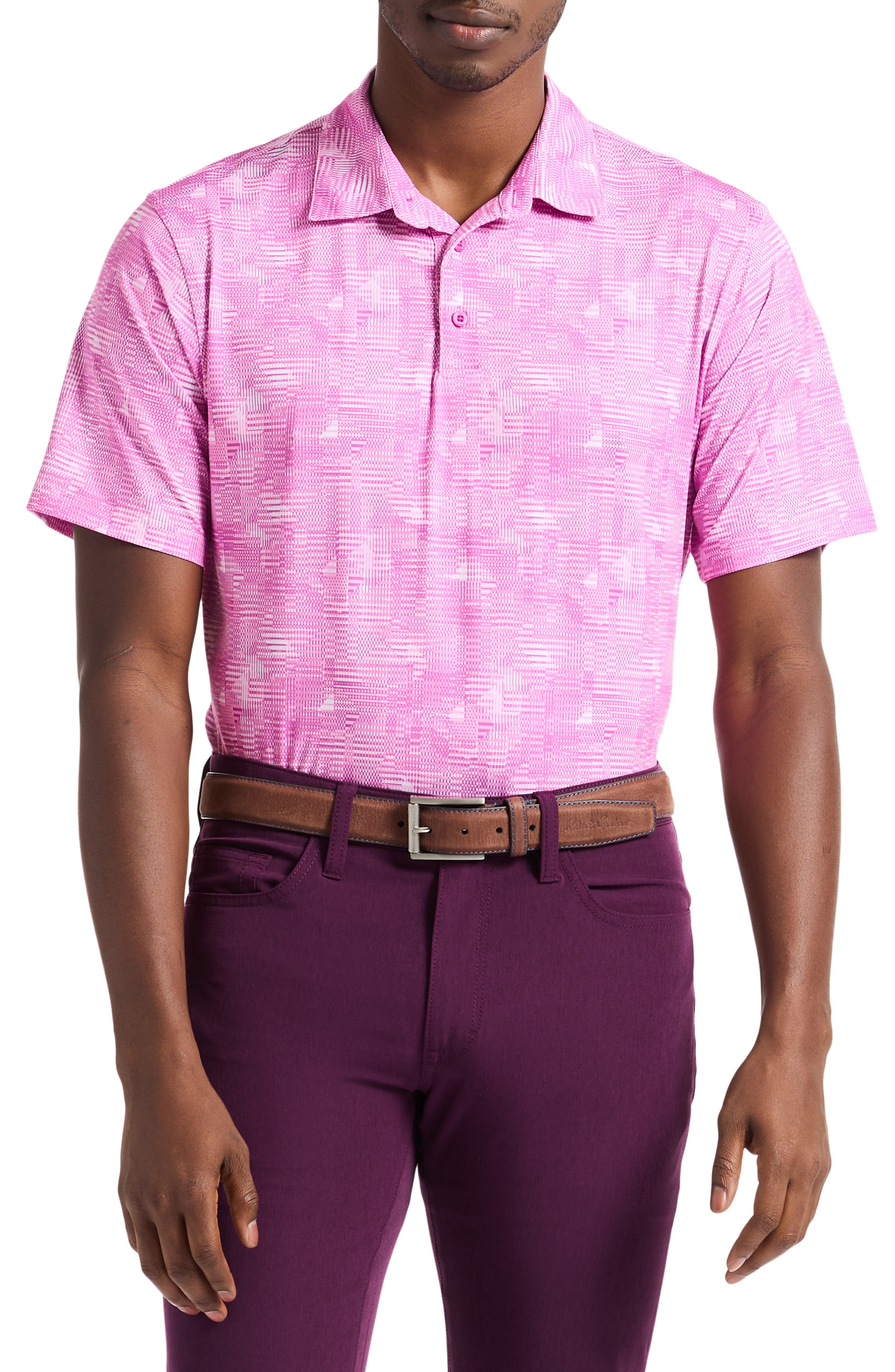 Robert Graham Norlen Geo Pattern Performance Golf Polo