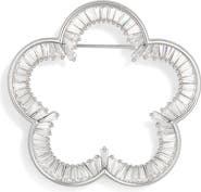 EYE CANDY LOS ANGELES Ayesha Cubic Zirconia Flower Outline Brooch