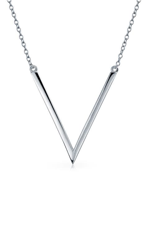 Chevron Pendant Necklace