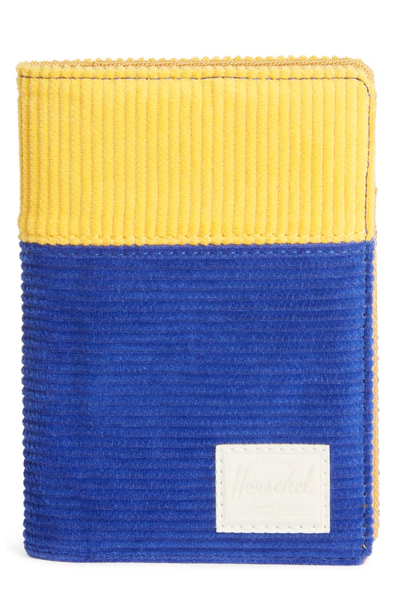 Raynor Passport Holder, Main, color, BLUE/ YELLOW