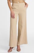 Santorelli Thea Cropped Wide Leg Pants in Stretch Cotton