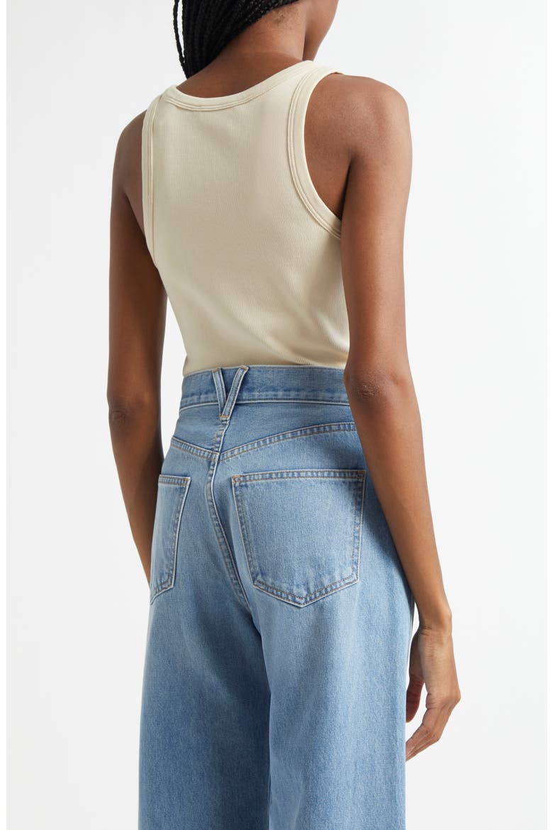 Birke Stretch Cotton Tank, Alternate, color, LIMESTONE