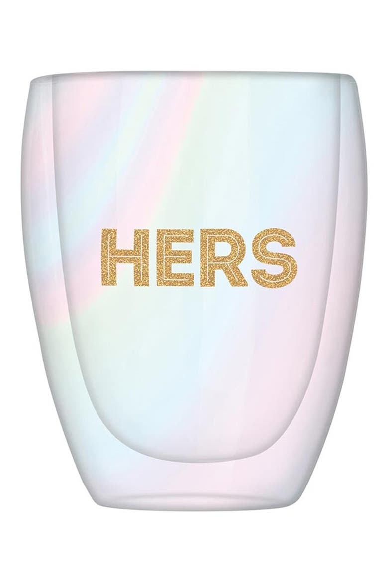 Hers Double Wall Stemless Glass, Main, color, CLEAR