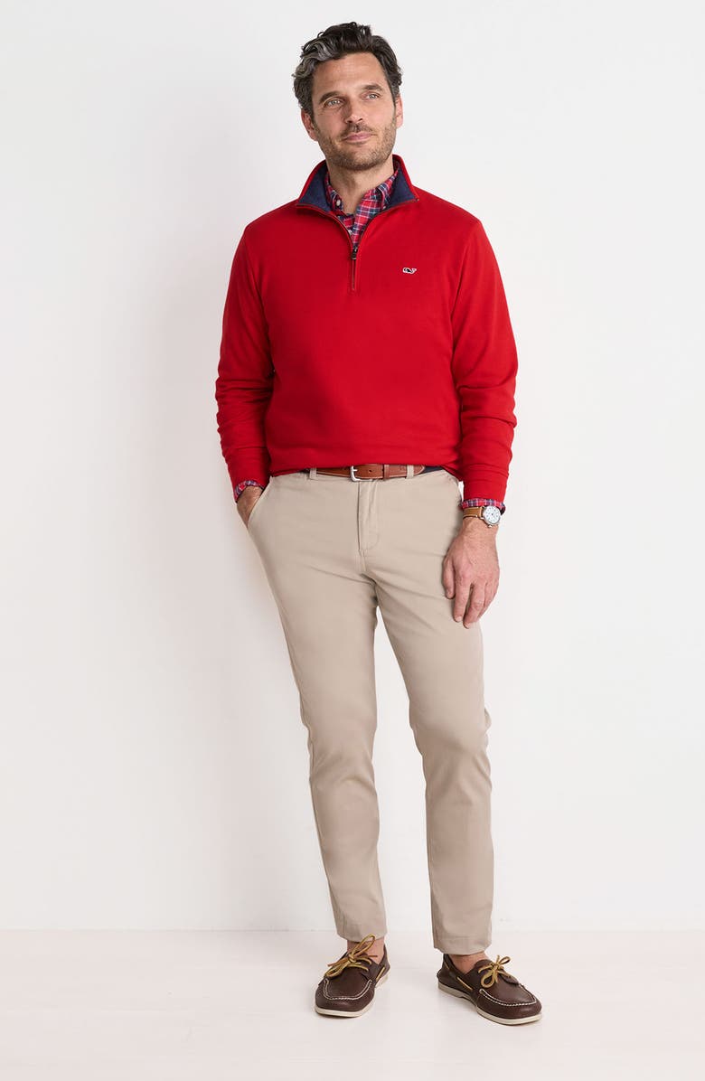 vineyard vines Saltwater Quater Zip Pullover, Alternate, color, Red Velvet