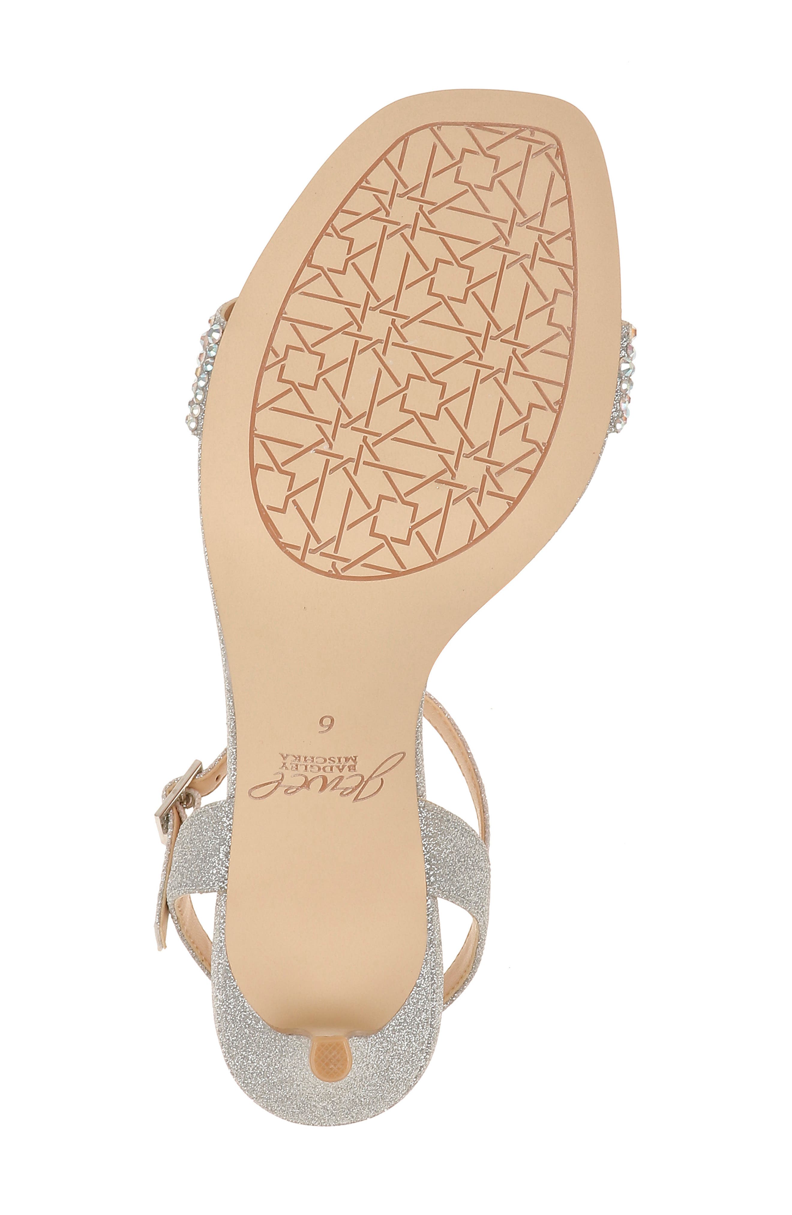 Jewel Badgley Mischka Natasha Crystal Embellished Sandal, Alternate, color, 