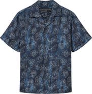 John Varvatos Dan Print Modal Camp Shirt
