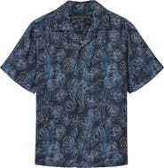 John Varvatos Dan Print Modal Camp Shirt