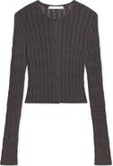 Helmut Lang Cable Stitch Crop Cardigan