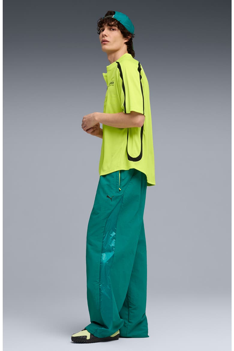 x AMF1 Lifestyle Short Sleeve Quarter Zip Jersey, Alternate, color, LIME SHIMMER