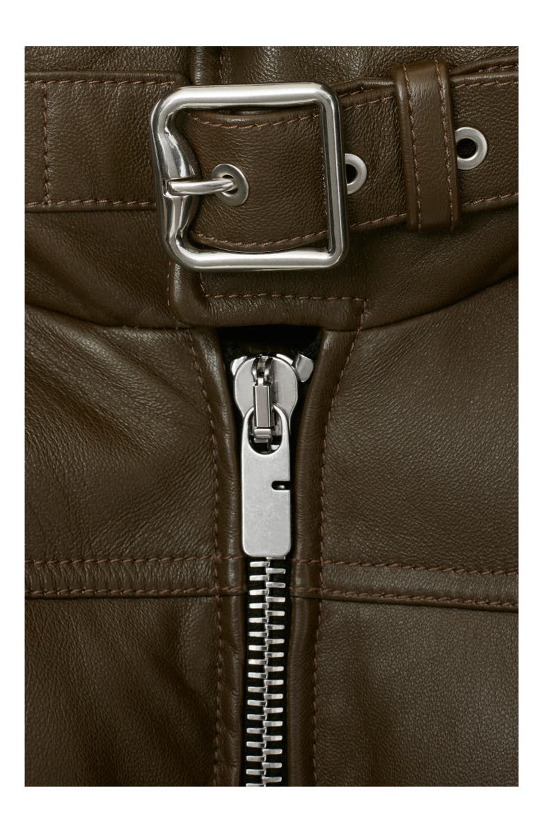 Burberry Leather Puffer Jacket, Alternate, color, 