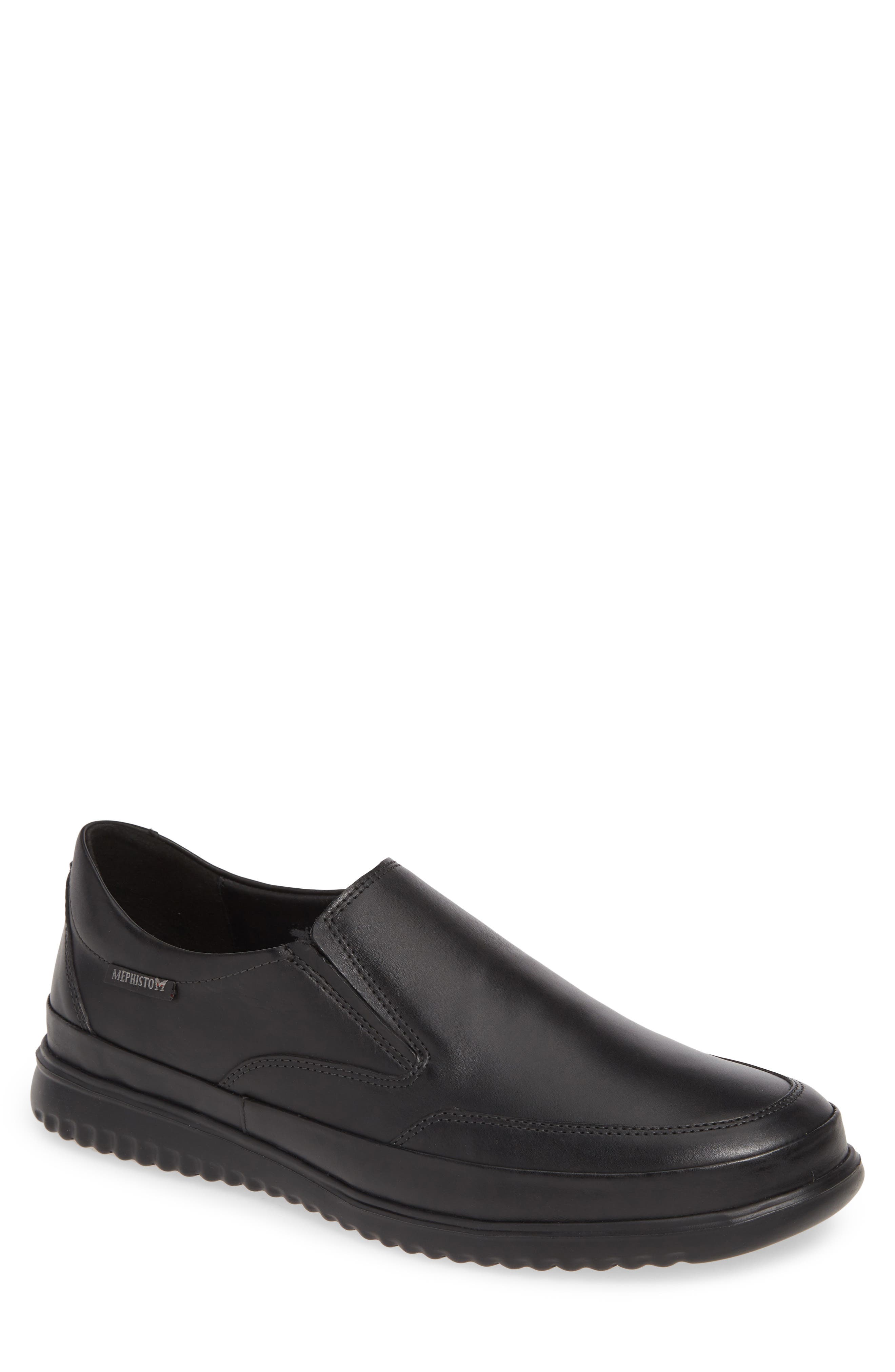 Mephisto Twain Slip-On Sneaker, Main, color, Black Leather