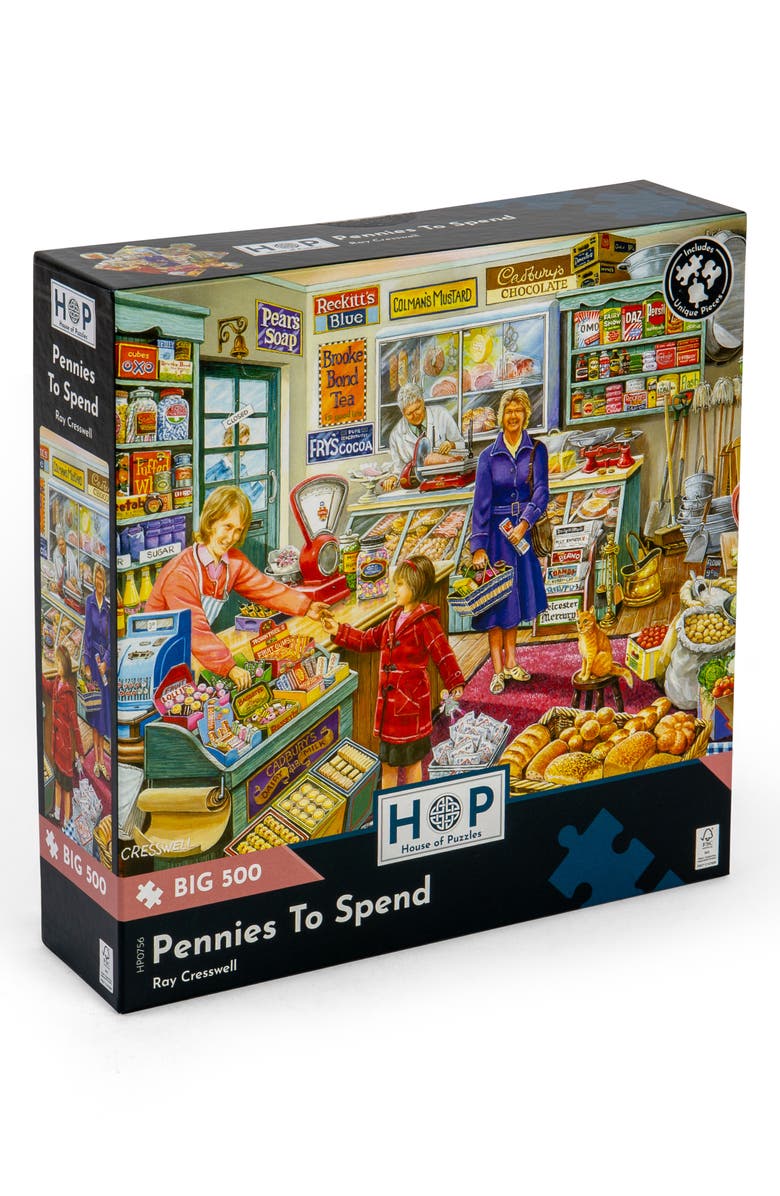 The House of Puzzles Pennies to Spend Big 500-Piece Jigsaw Puzzle, Main, color, 