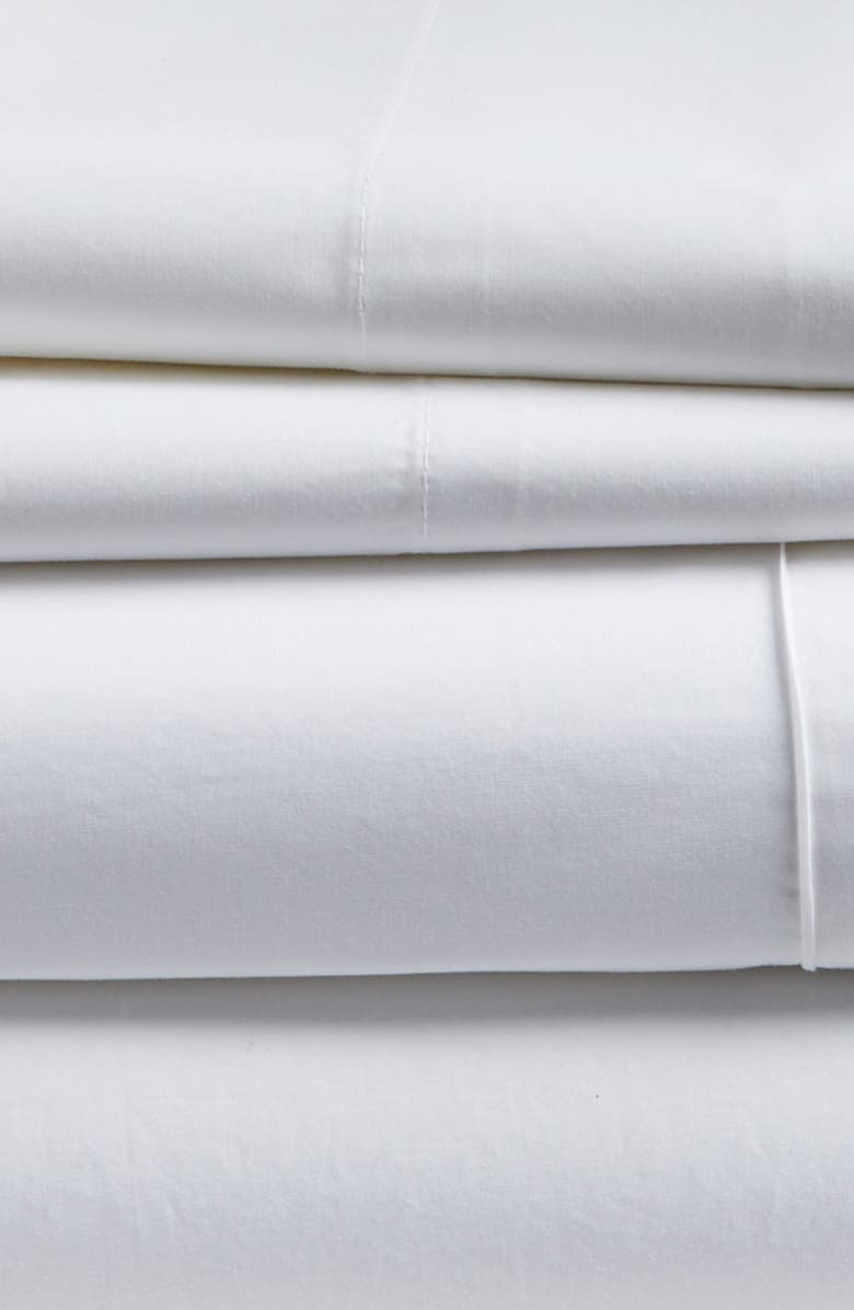 Pom Pom at Home Cotton Percale Sheet Set, Alternate, color, White