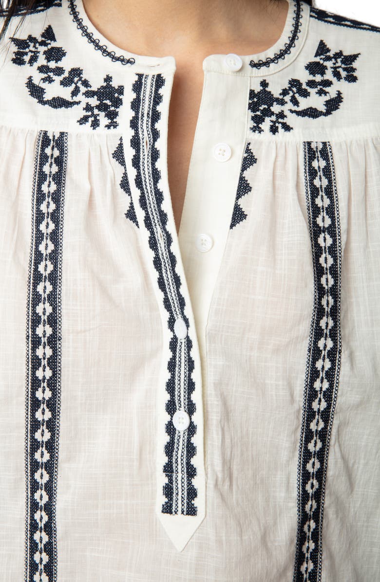 Zadig & Voltaire Tigy Kozak Cotton Popover Shirt, Alternate, color, 