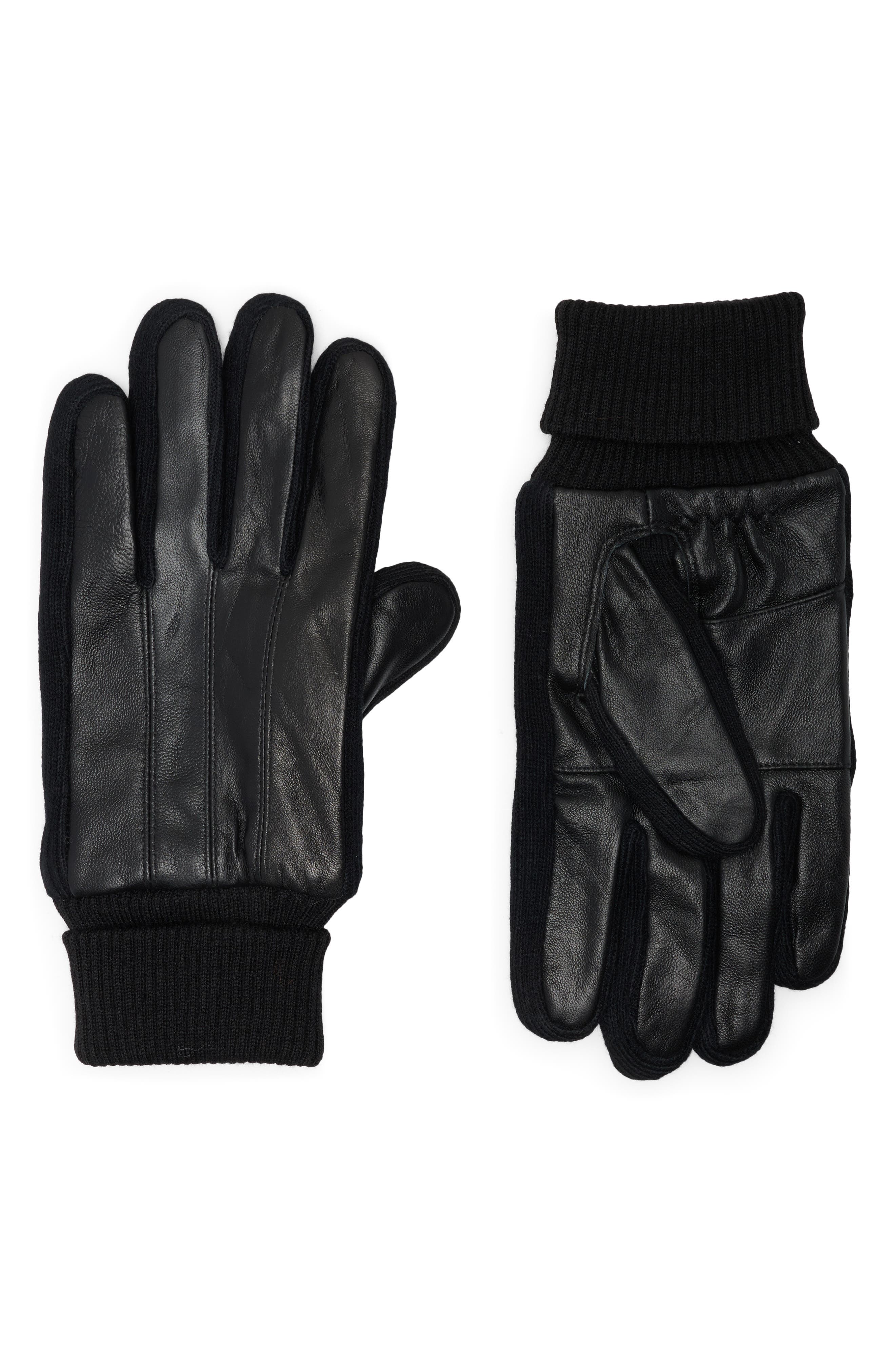 Leather & Knit Gloves