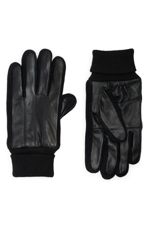 Leather & Knit Gloves