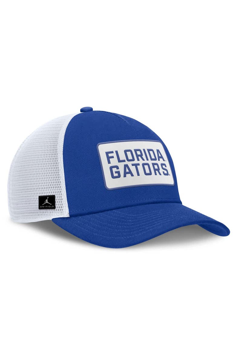 Jordan Brand Men's Jordan Brand Royal/White Florida Gators 2025 On-Field Rise Patch Trucker Adjustable Hat, Alternate, color, Royal