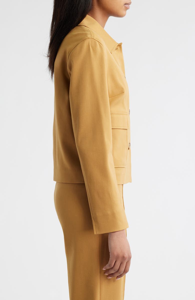 Anne Klein Double Weave Cotton Jacket, Alternate, color, Copper Sun