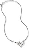 John Hardy Manah Interlocking Pavé Diamond Heart Necklace