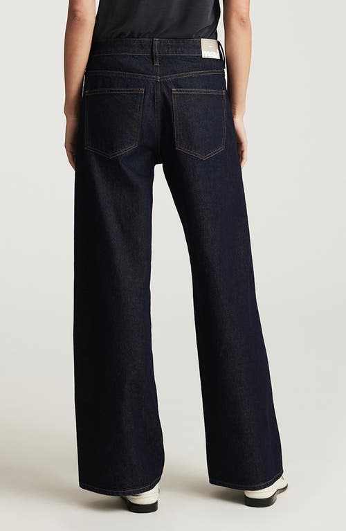 Mavi Jeans Florida Mid Rise Wide Leg Jeans In Black