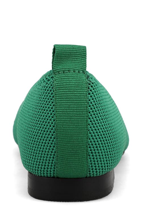 Mia Raisa Stretch Knit Flat In Green