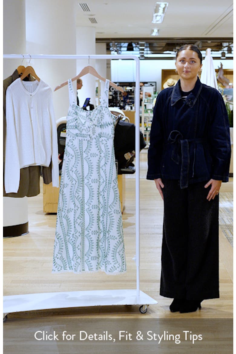 Embroidered Detail Midi Dress video
